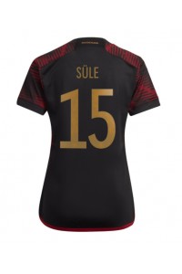 Duitsland Niklas Sule #15 Voetbaltruitje Uit tenue Dames WK 2022 Korte Mouw